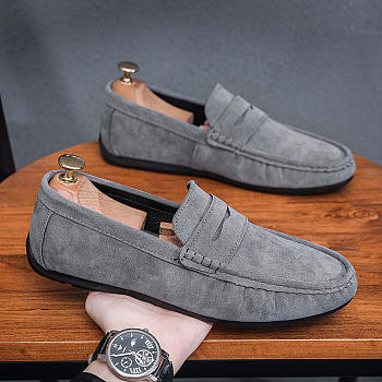 men lazy soft sole slip on loafers