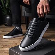 Black White Men's Casual Shoes Style 020 - 5