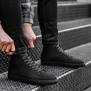 Black Men's Shoes High Top 102 - 2