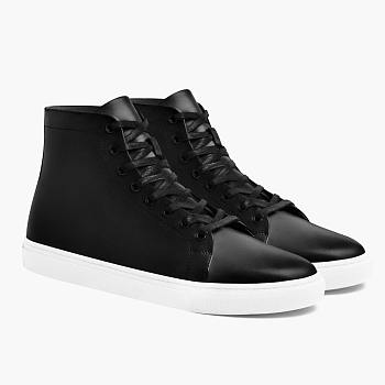 Black White Men's Shoes High Top 102