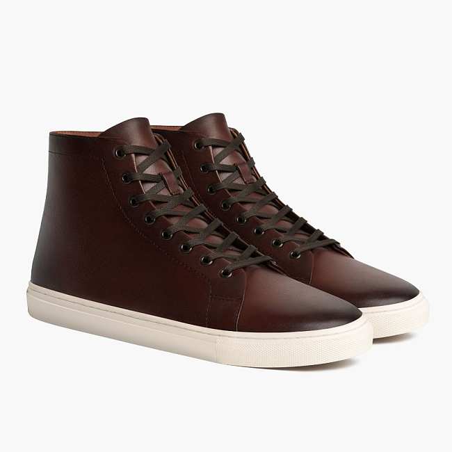 Coffee Men's Shoes High Top 102 - 1