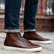 Coffee Men's Shoes High Top 102 - 3