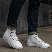 White Men's Shoes High Top 102 - 4