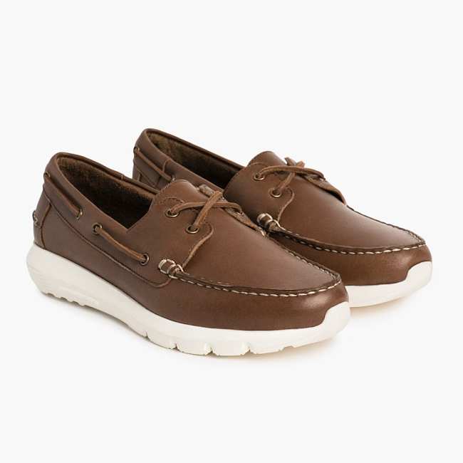 Coffee White Men's Shoes Style 118 - 1