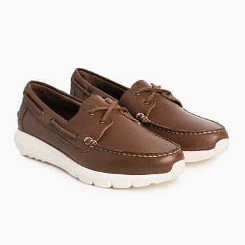 Coffee White Men's Shoes Style 118