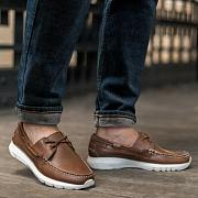 Coffee White Men's Shoes Style 118 - 2