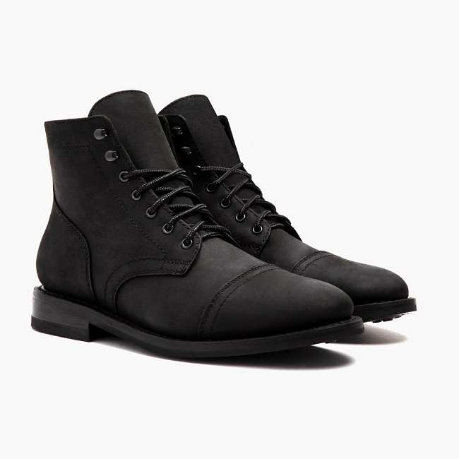 Deep Black Men's Shoes High Top 108 - 1