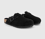 Shearling Clogs Black - 2