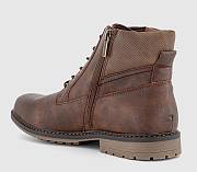 Rugged Lace Up Boots Brown - 5