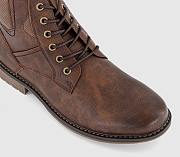 Rugged Lace Up Boots Brown - 6