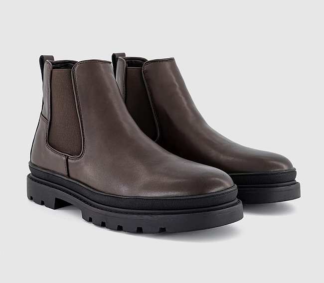 Chunky Chelsea Boots Brown - 1