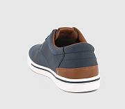 Perforated Lace Up Shoes Navy - 3