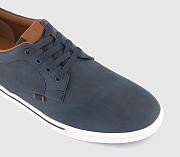 Perforated Lace Up Shoes Navy - 5