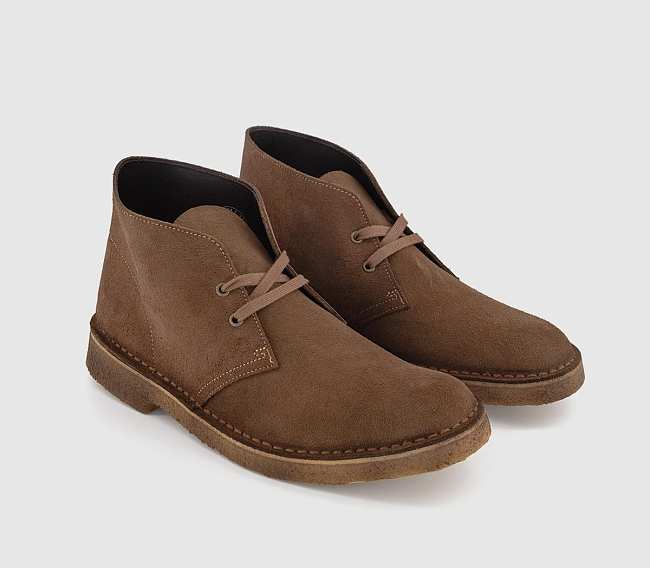 Mens Desert Boots Cola Suede - 1