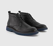 Outsole Chukka Boots Black Leather - 1