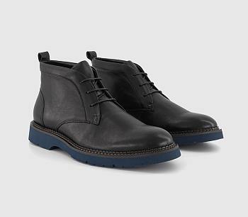 Outsole Chukka Boots Black Leather