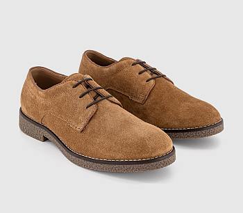 Look Derby Shoes Tan Suede