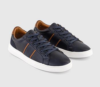 Cade Side Stripe Trainers Navy