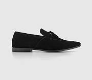 Tassel Loafers Black Suede - 4