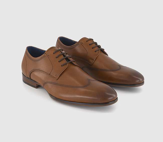 Leather Oxford Shoes Tan Leather - 1