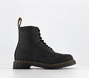 8 Eye Lace Boots Black Waxed Full Grain - 1