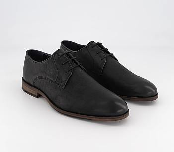 Leather Derby Shoes Black Leathe