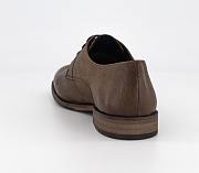 Leather Derby Shoes Tan Leather - 4