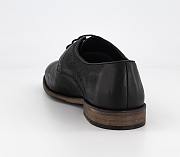 Leather Derby Shoes Black Leather - 4