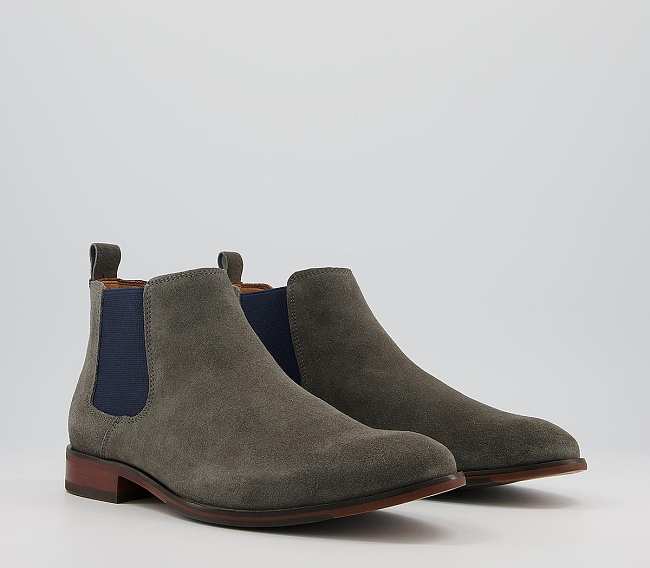 Barkley 2 Chelsea Boots Grey Navy Suede - 1