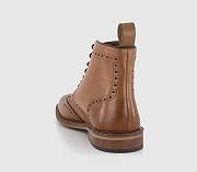 Bladon Brogue Lace Up Boots Tan Leather - 4