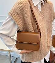 Flap Handle Bag Brown - 4