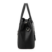 Leather women's office handbag Black - 5