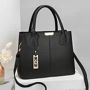 Leather women's office handbag Black - 4