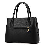 Leather women's office handbag Black - 2