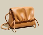 Leather Flap Wrinkle Shoulder Bag - 1