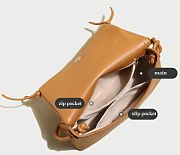 Leather Flap Wrinkle Shoulder Bag - 3
